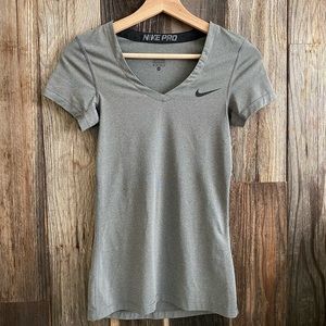 Nike Pro Core Fitted Womens V-Neck T-Shirt